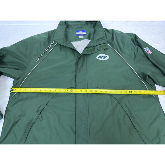 New York Jets Reebok On Field NFL Football Jacket Men’s 2X XXL Windbreaker Green - Picture 6 of 11